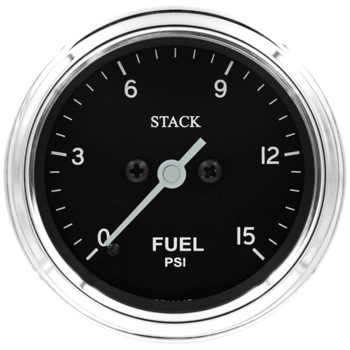 Autometer Stack 52mm 0-15 PSI 1/8in NPTF Male Pro Stepper Motor Fuel Pressure Gauge - Classic - ST3304C Photo - Primary