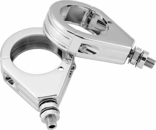 Bikers Choice Chrome Grooved 39MM Clamp With 5/16-18 Stud Universal Custom Pr - 482427 Photo - Primary