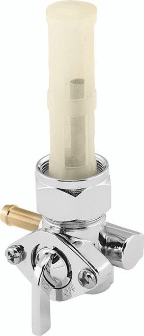 Bikers Choice Chrome 22MM Petcock With Screen Left Outlet Custom Universal - 489716 Photo - Primary
