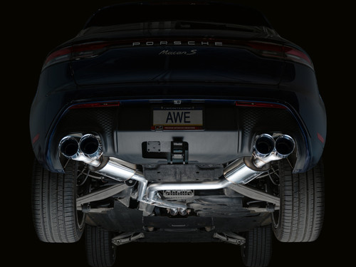 AWE Tuning 19-21 Porsche Macan 3.0T/2.9TT Touring Edition Catback Exhaust w/ Chrome Silver Tips - 3015-42951 Photo - Mounted