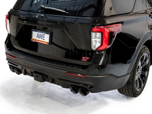 AWE Tuning 2020+ Ford Explorer ST Touring Edition Exhaust w/ Diamond Black Tips - 3015-43625 Photo - Mounted