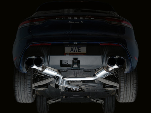 AWE Tuning 19-21 Porsche Macan 3.0T/2.9TT Touring Edition Catback Exhaust w/ Diamond Black Tips - 3015-43951 Photo - Mounted