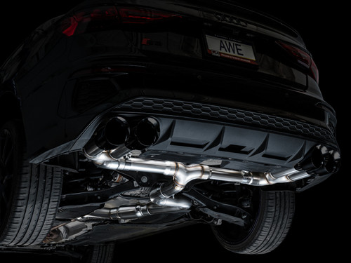 AWE 22-24 Audi 8Y S3 Track Edition Exhaust  - Diamond Black Tips - 3020-43897 Photo - Mounted