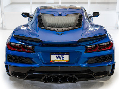 AWE 2023 C8 Corvette Z06 SwitchPath Cat-Back Exhaust - Diamond Black Tips - 3025-43906 Photo - Mounted