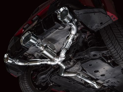 AWE 23-24 Toyota GR Corolla Track Edition Catback Exhaust - Chrome Silver Tips - 3020-52472 Photo - Mounted