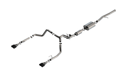 Borla 2024 Chevy Silverado 1500 6.2L V8 S-Type Catback Exhaust w/ Simulator - Black Chrome - 140994BC Photo - Primary
