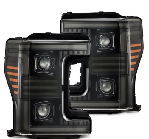 AlphaRex 17-19 Ford F-250/350/450/550 Super Duty PRO-Series Proj Headlights Alpha-Bk w/SS & DRL - 880320 User 1