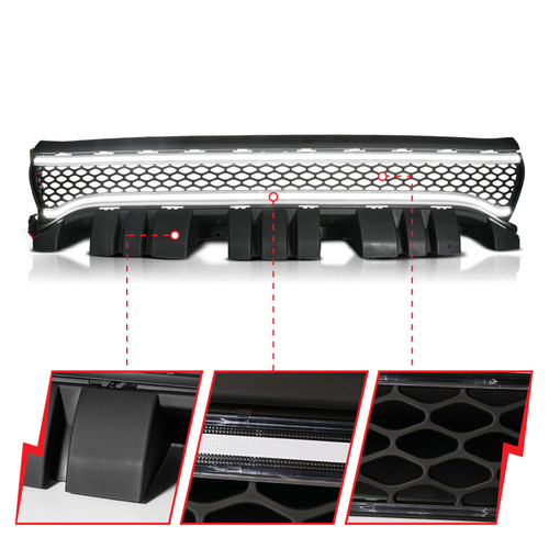 ANZO 15-23 Dodge Charger Black LED Grille w/ Initiation & Running Light/DRL Bar - 901028 User 2