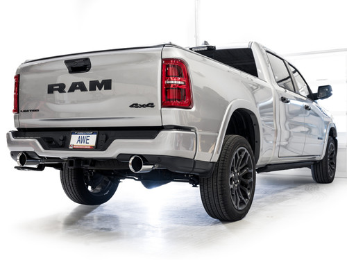 AWE 25+ RAM 1500 3.0TT 0FG Catback Touring Exhaust - Chrome Silver Tips - 3015-32530 Photo - Mounted