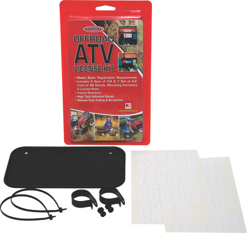 Hardline ATV License Plate Kit Black