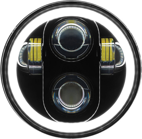 Pathfinder 5 3/4" LED Headlight with Full Halo Black