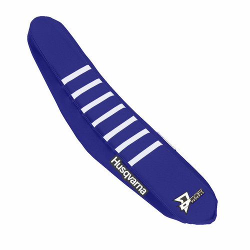 D-cor Seat Cover Navy Blue/white Ribs