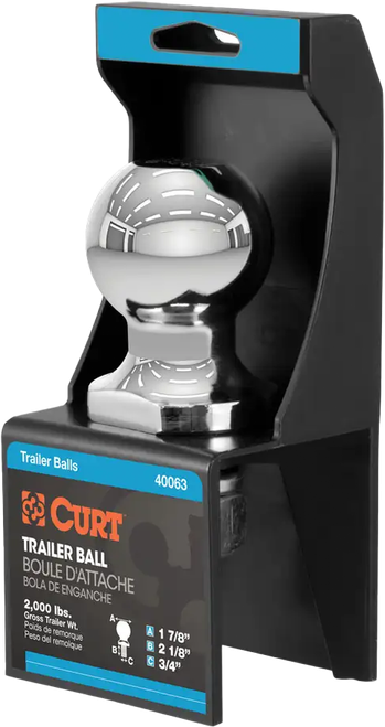 Curt 1 7/8X3/4X2 1/8 Hitch Ball