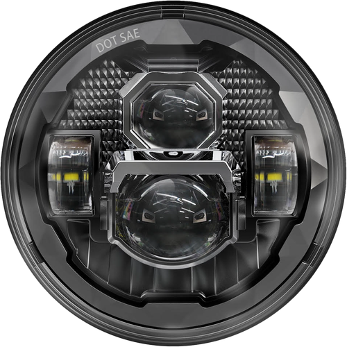 Pathfinder 7" LED Headlight Rugged Ultra View Black