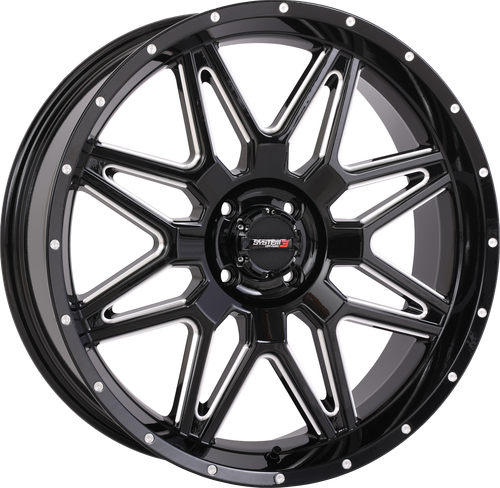 System 3 ST7 Wheel 20X7 4+3 (+10MM) 4/110 Gloss Black Milled