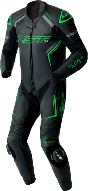 RST S1 D3O Suit Blk/gry/flo Grn Leather XL