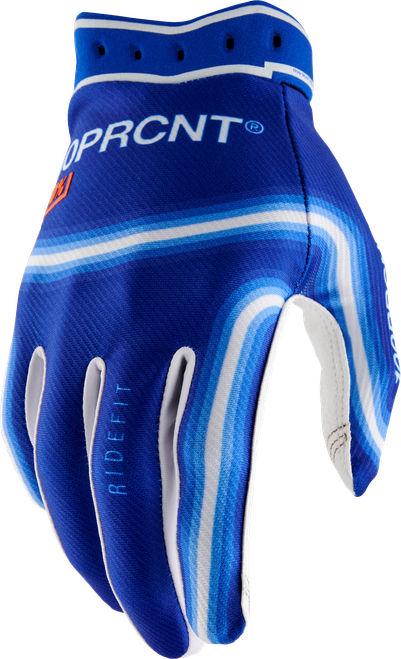 100-PERCENT Ridefit Gloves Electric Blue LG