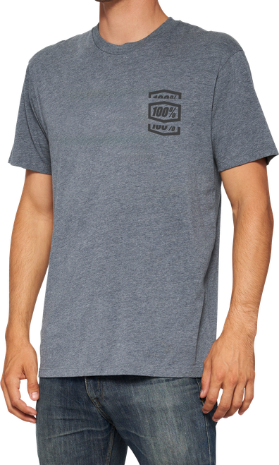100-PERCENT Crop Ss Tee Heather Grey LG