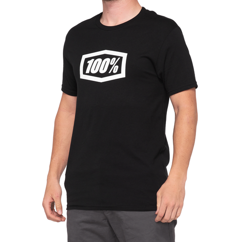 100-PERCENT Icon Ss Tee Black LG