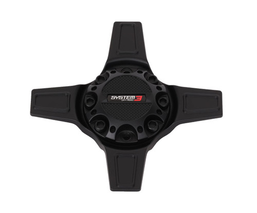 System 3 SB10 Center Cap Dual Fit Bolt-in Matte Black