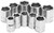 Performance Tool 10 Pc 3/8" Met Socket Set Shallow