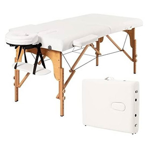 White Adjustable Portable Massage Folding Table Q280-WHCD0681