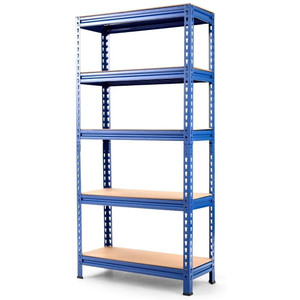 Heavy Duty 60 inch Adjustable 5-Shelf Metal Storage Rack in Navy Blue Q280-BTAAB6088