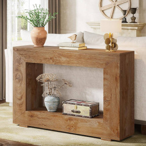 Modern Farmhouse 47-inch Long Entryway or Sofa Table in Brown Wood Finish Q280-WCFHCSTB12014583