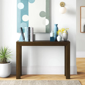 Solid Wood Modern Accent Console Table / Sofa Table in Dark Brown Walnut Finish Q280-WNBWCT129358145