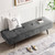 Mid-Century Grey Corduroy Upholstered End of Bed Bench with Black Metal Legs Q280-GRCDBS7912854638