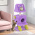 Cute Monster-Themed Cat Tower with 2 Private Condos for Small Place-Purple B593-PV10189