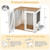 5 Star Pets: 31.5" Wooden Dog Kennel with Double Lock Doors