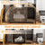 5 Star Pets Cat Litter Box Enclosure with Storage Shelves and Scratching Pad