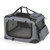5 Star Pets collapsible soft dog crate in gray, studio view showing carrying handles.