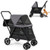 5 Star Pets senior dog stroller in black with low-entry design and adjustable canopy.