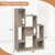 Product dimension diagram for 5 Star Pets modern cat bookshelf and storage cabinet.