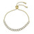 3W1665 - Gold Brass Bracelet with AAA Grade CZ in Clear A874-3w1665