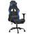 Massage Gaming Chair with Footrest Black&Blue Faux Leather A949-345411