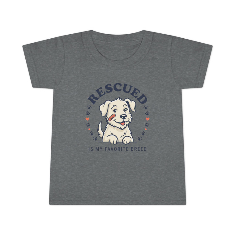5 Star Pets Fur Littles-Rescued is My Favorite Breed Puppy Toddler T-Shirt 