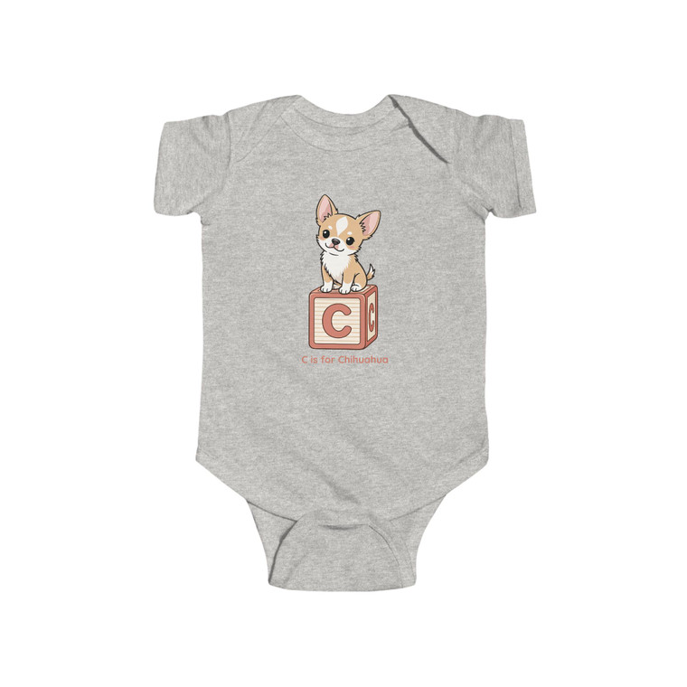 5 Star Pets Fur Littles C is for Chihuahua Baby Bodysuit 