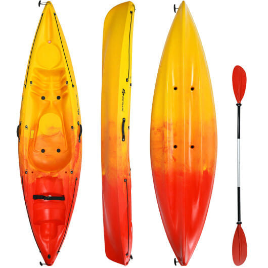 Single Sit-on-Top Kayak with Detachable Aluminum Paddle-Yellow B593-SP37770