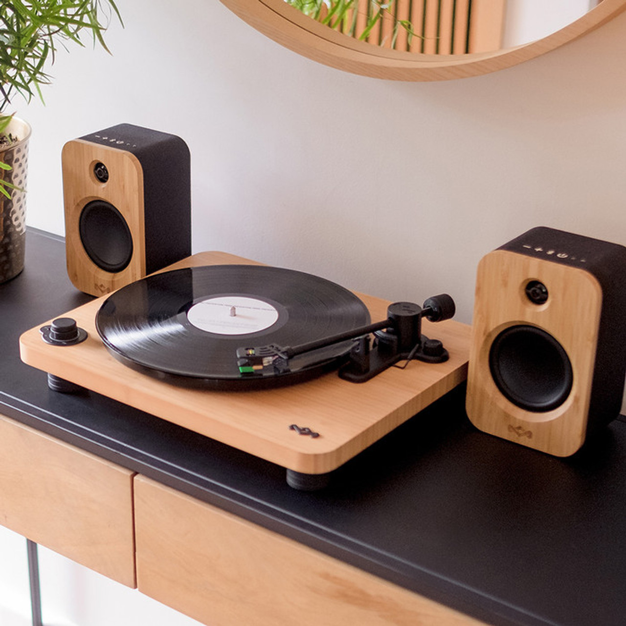 Platine vinyle bluetooth House Of Marley - Stir It Up Lux - Beige et noir -  Platine vinyles