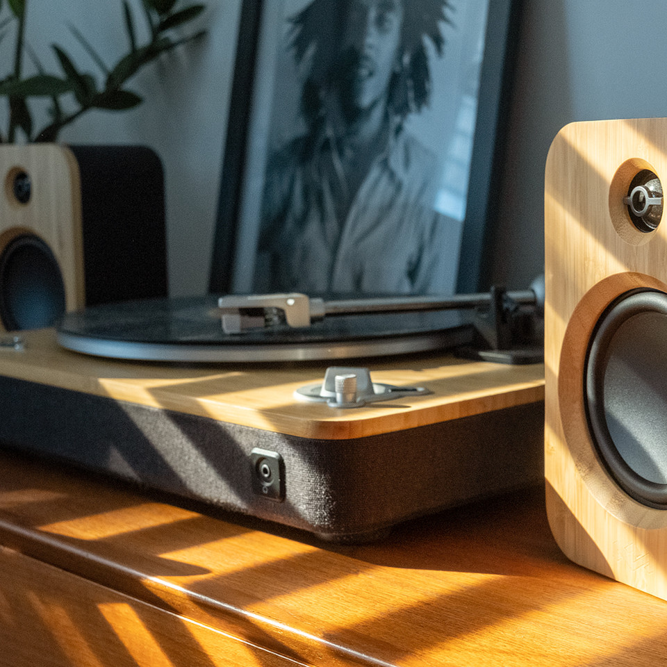 House of Marley Get Together Duo, Powerful Bookshelf Speakers with Wireless  Bluetooth Connectivity and Sustainable Materials