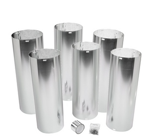 This 99.9% reflective tube comes in six 2-foot sections, allowing for easy installation and customization. This 99.9% reflective tube comes in six 2-foot sections, allowing for easy installation and customization.