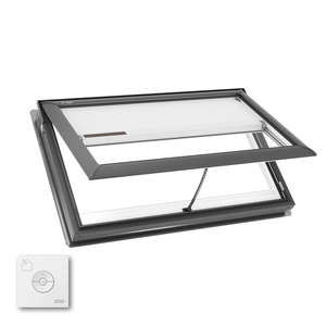 VELUX VS S01 2004S Manual Venting Deck Mount Skylight with Solar Room Darkening Shade, external view VELUX VS S01 2004S Manual Venting Deck Mount Skylight with Solar Room Darkening Shade, external view