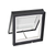 Angled view of the compact VELUX VCS 2222 venting skylight in open position, featuring curb-mounted design and slim frame profile. Angled view of the compact VELUX VCS 2222 venting skylight in open position, featuring curb-mounted design and slim frame profile.