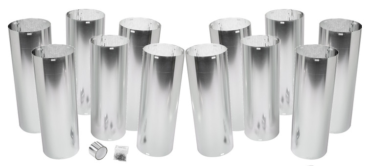 Twelve 2-foot sections for highly flexible configuration.