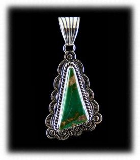 Green Turquoise Jewelry Pendant