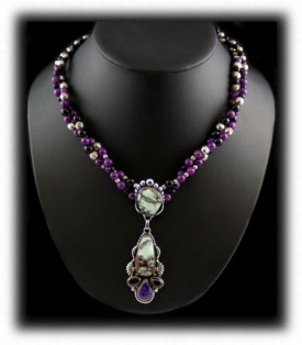 Silver Turquoise Jewelry - Tortoise Turquoise Pendant