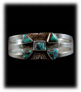 Antique Turquoise and Silver Bracelet